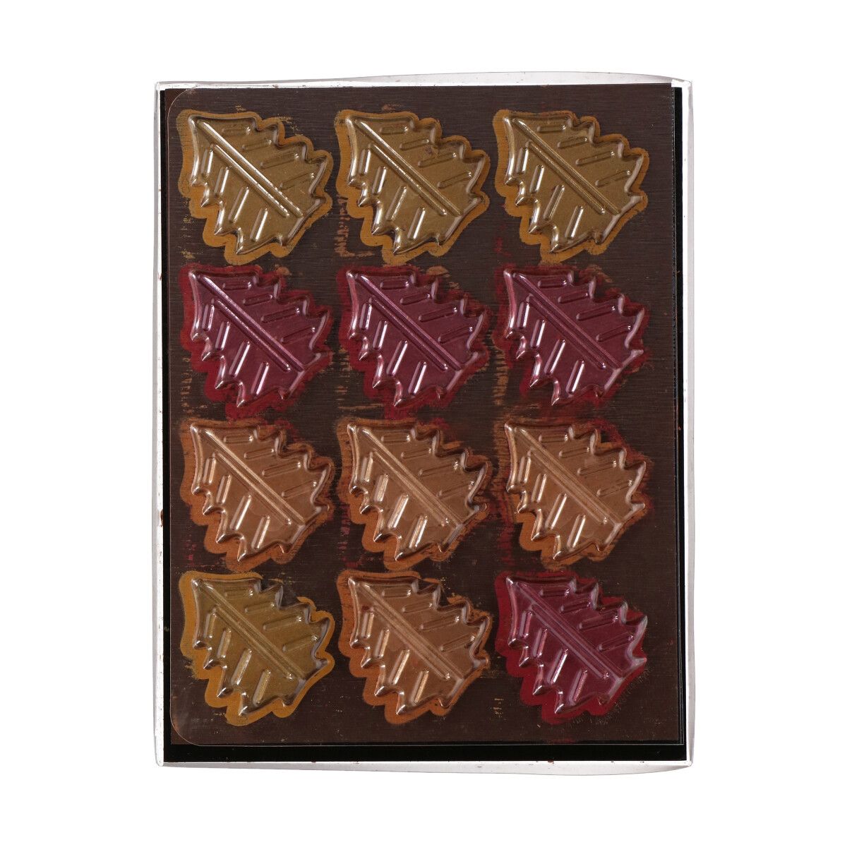 Čokoládová dekorace vánoční stromečky 12 ks FunCakes